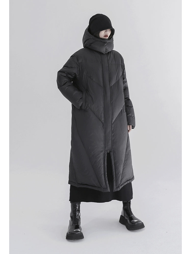 Manteau matelassé en forme de V