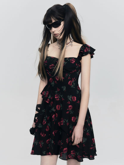 Layered Rose Floral Dress