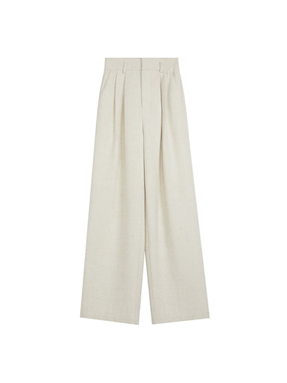Woven Casual Pleated Pants