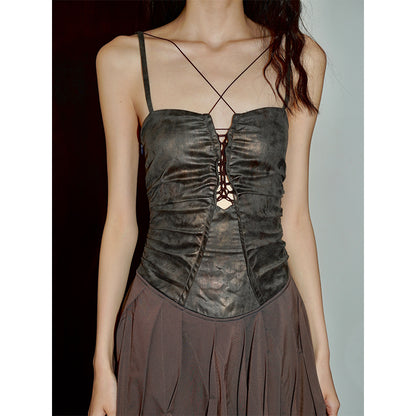 Polaris Cutout Suspender Dress