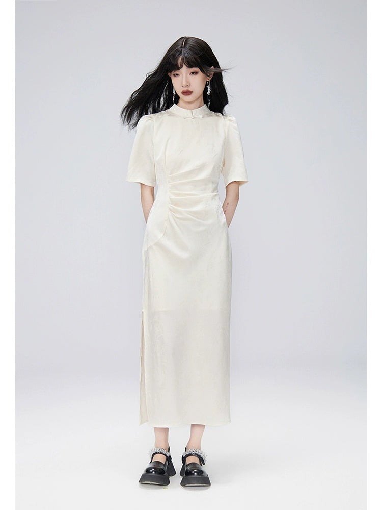 Spring Festival Pleated Cheongsam