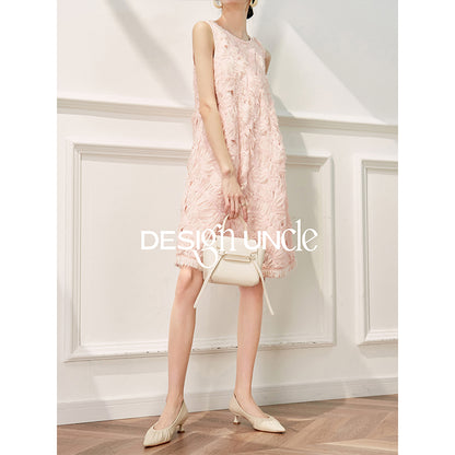 Pink Sleeveless French Dress
