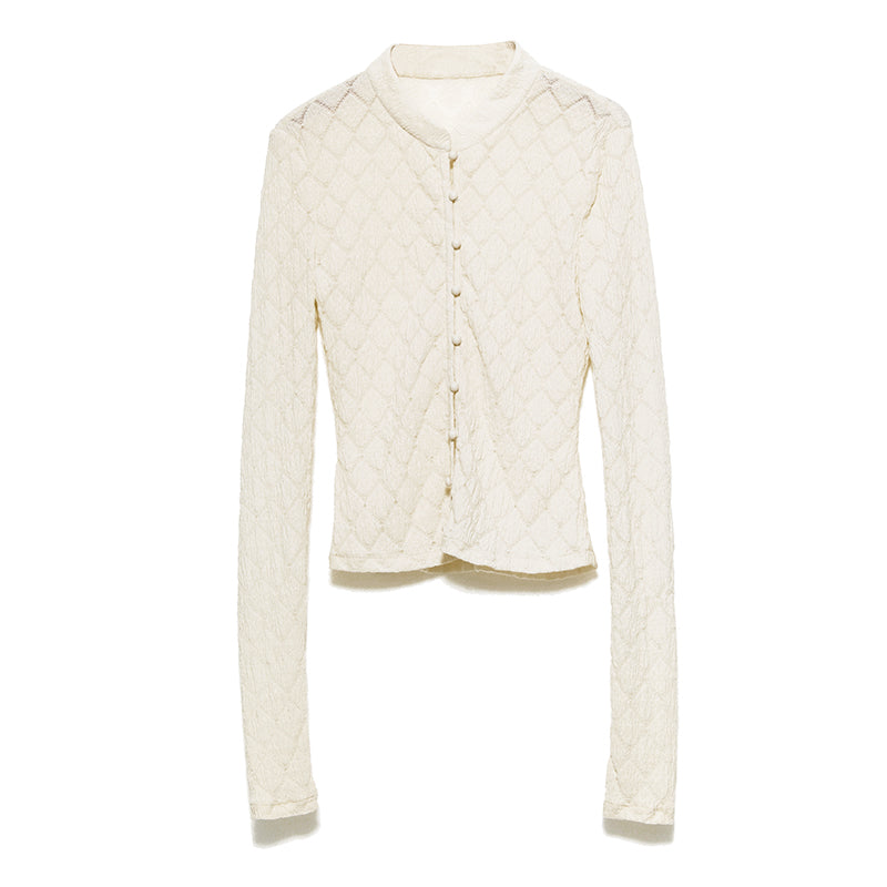 Chic Diamond Knit Shirt