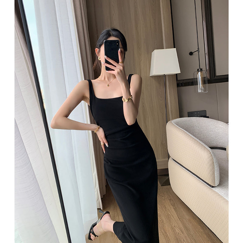 Slimming Black Camisole Dress