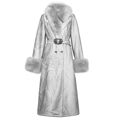 Snowy Country Faux Fox Fur Coat Set