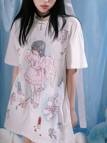 T-shirt allentata angelo