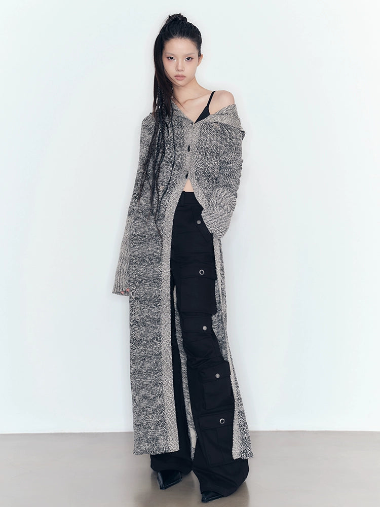 Yuan Lazy Jacquard Cardigan for Autumn