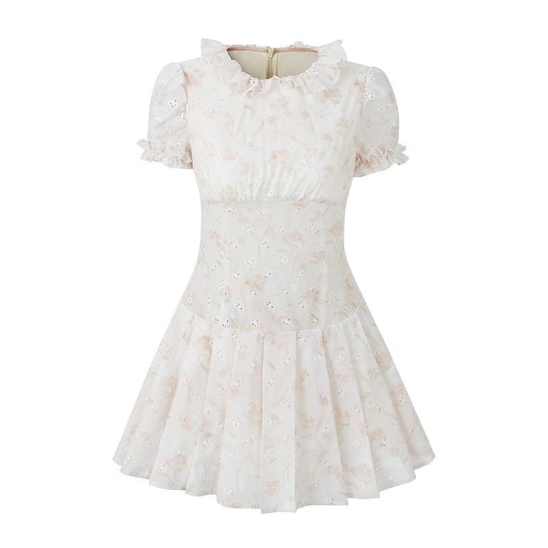 London Weekend Pleats - Lace & Embroidery Dress