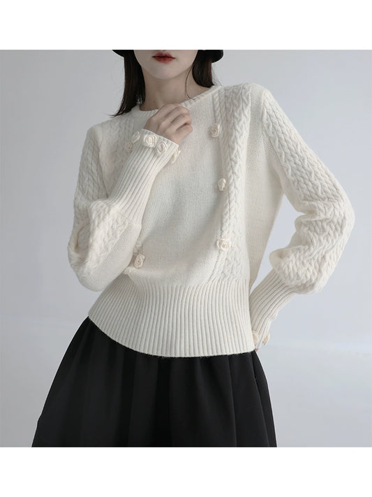 3D Rose Soft Sweater