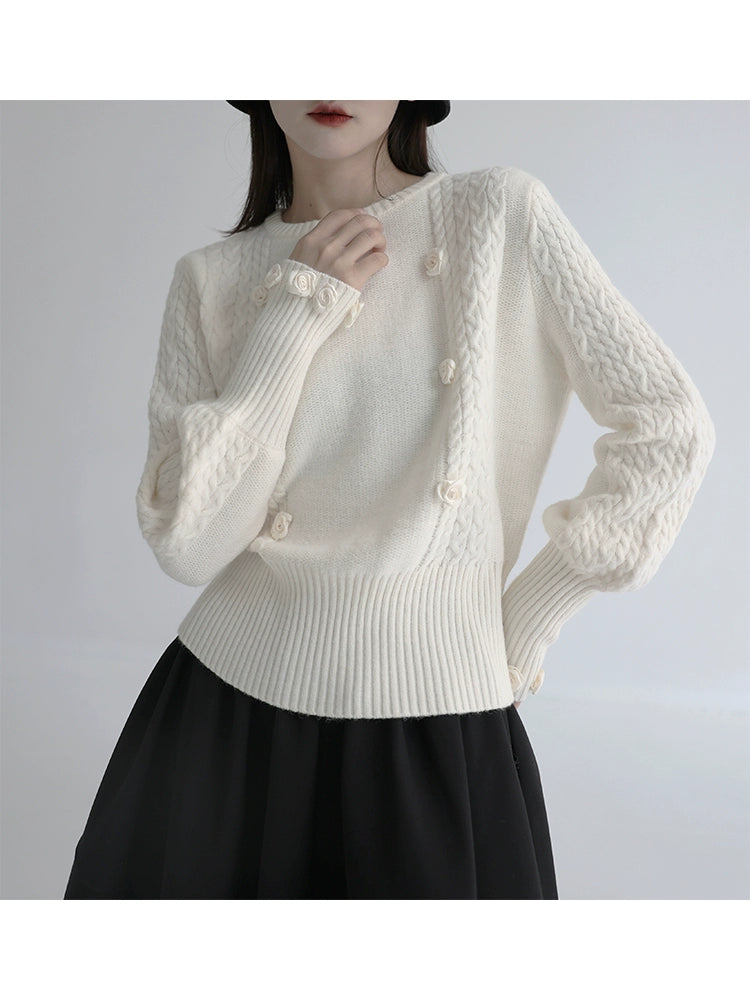 3D Rose Soft Sweater