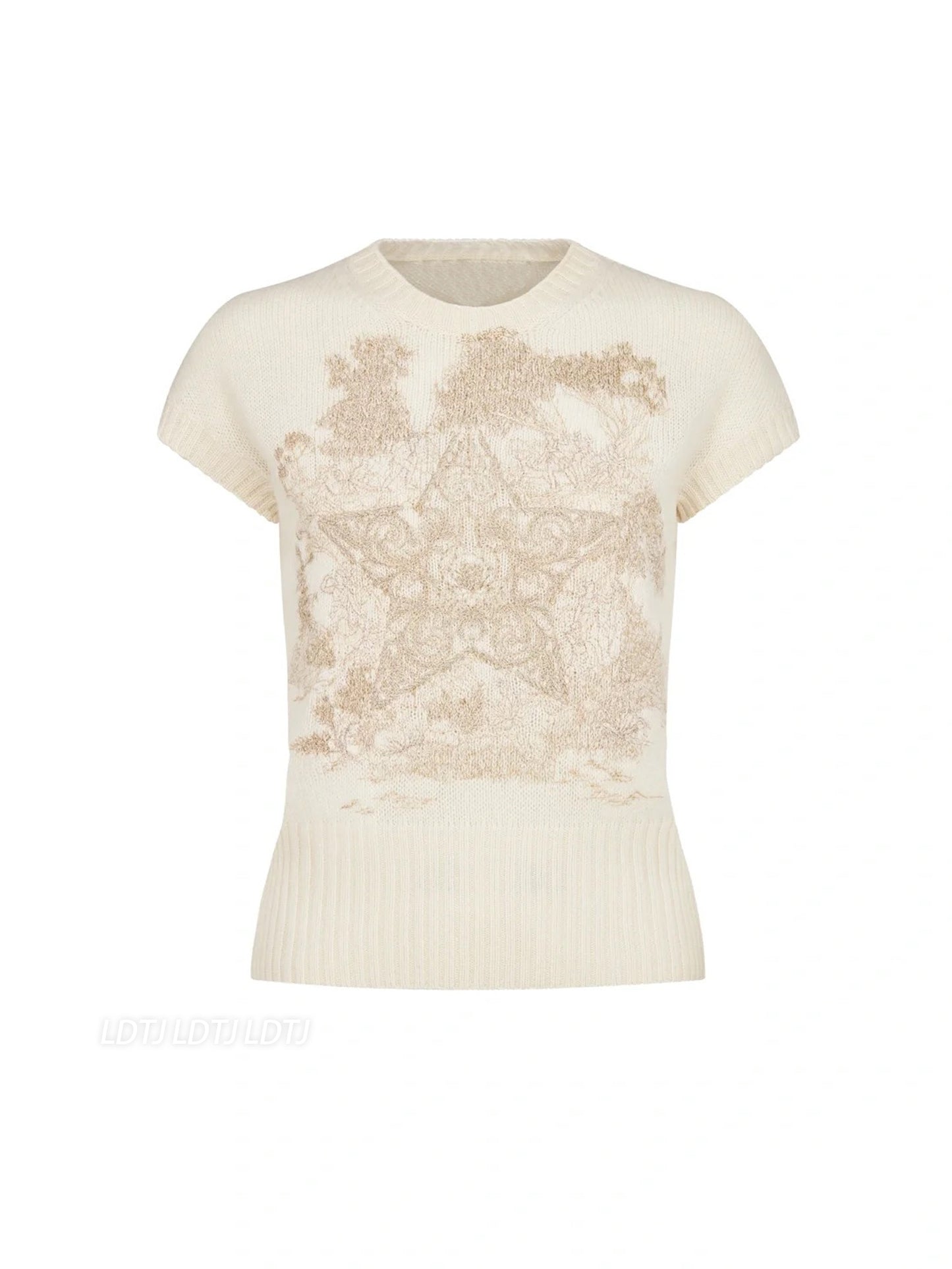 Embroidered Cashmere Top