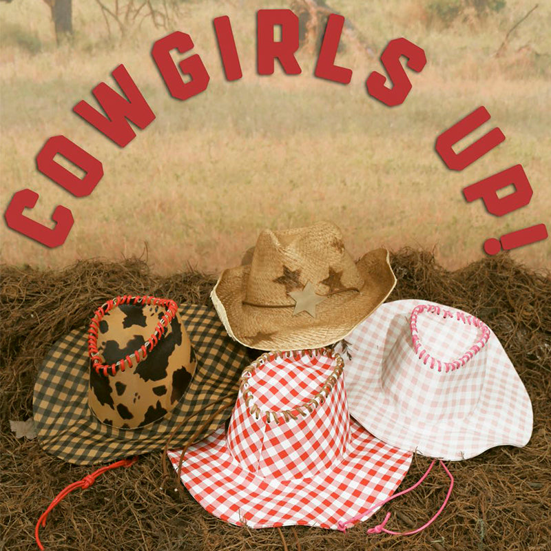 Cute Retro Western Check Hat