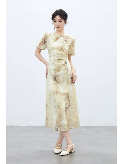 فستان صيني قصير الصيف