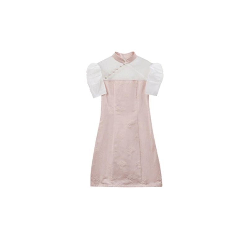 Abito di rosa cinese Qipao