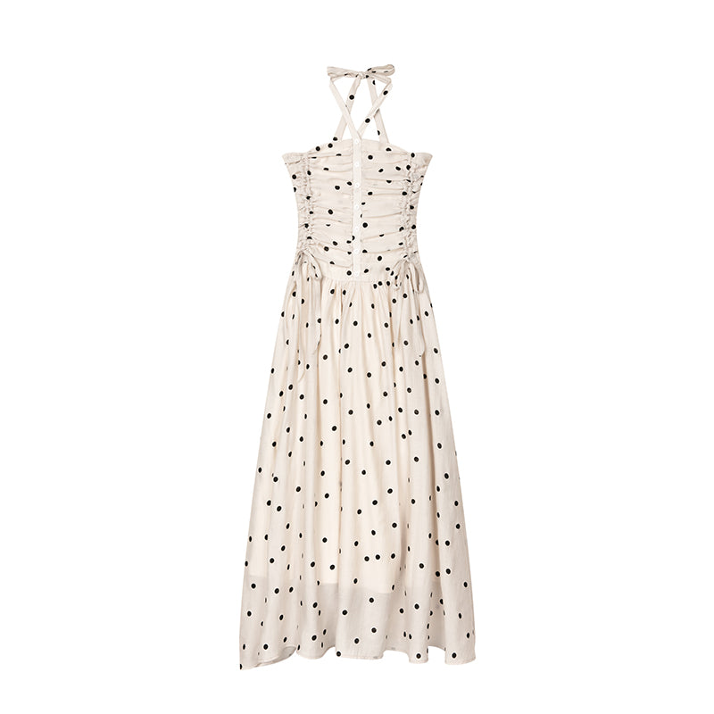 Polka Dot Hanging Neck Dress