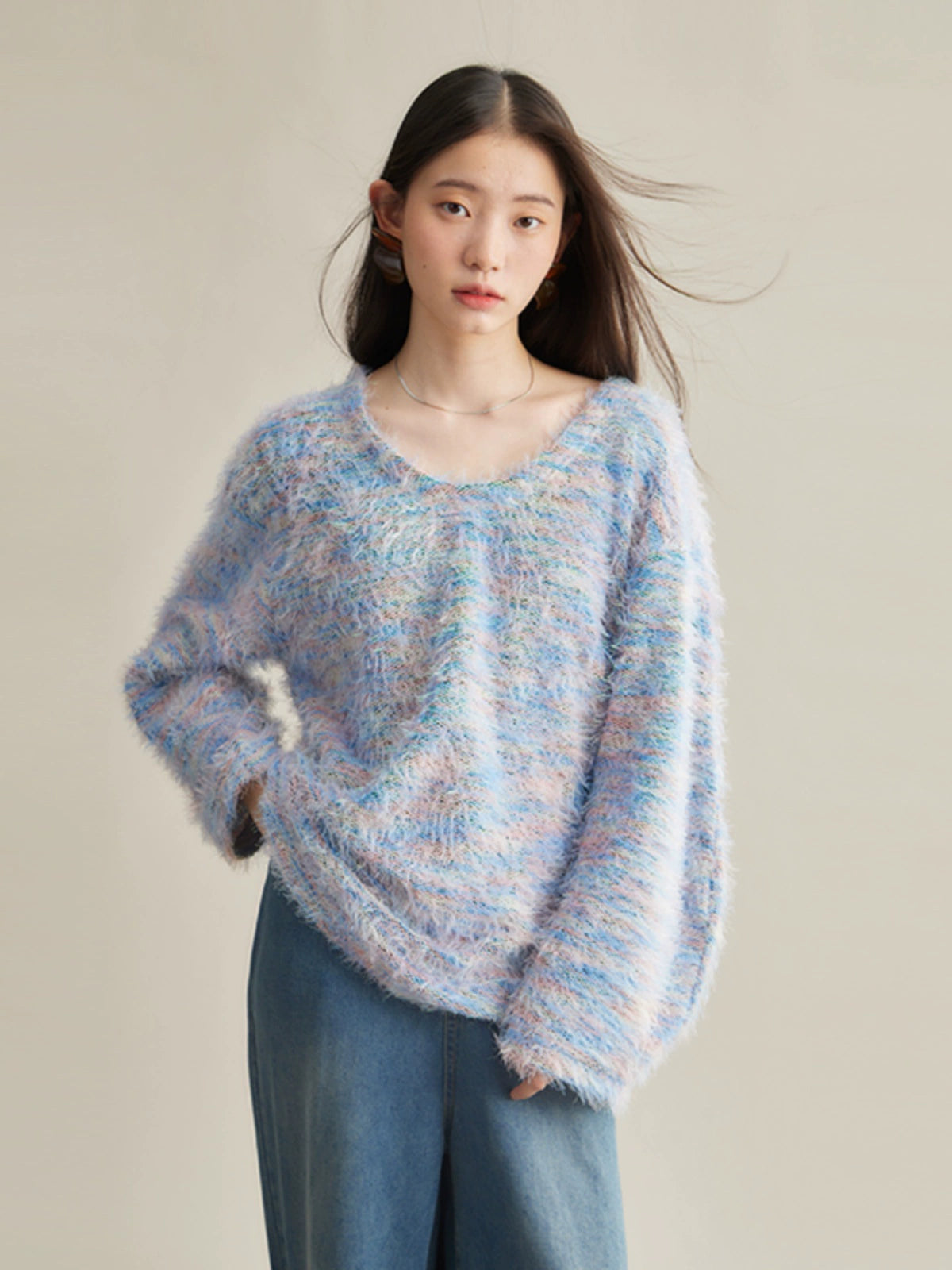 Blue Wind Chime Knitted Top Dress