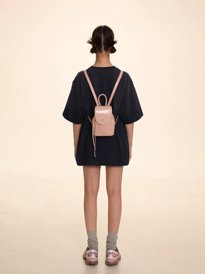 Mini Chain Backpack with Drawstring