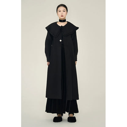 Black Woolen Belted Jacket