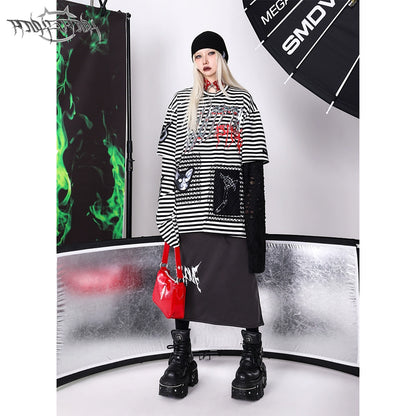 Punk Two Piece Long T-shirt