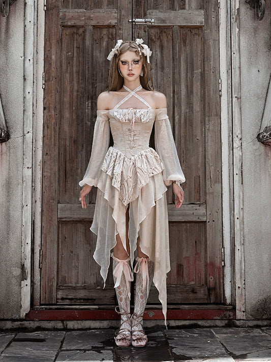 Classical Rococo Chiffon Lantern Dress