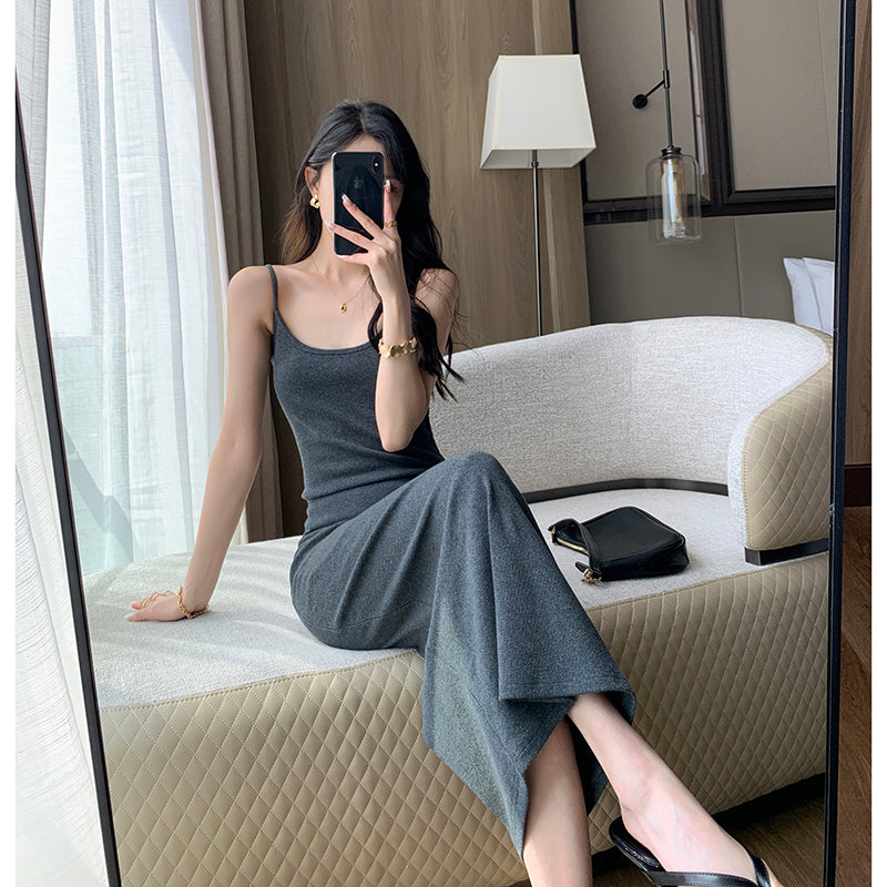 Grey Cami Dress - Slim Skirt