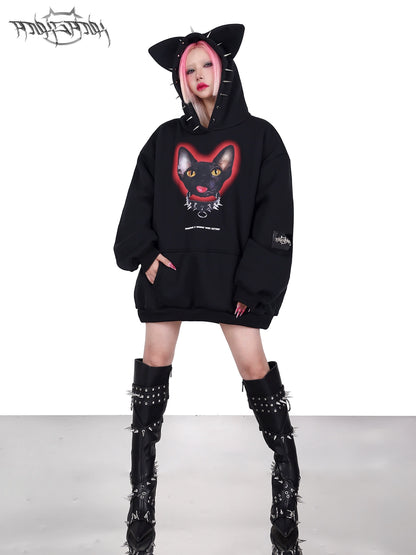 Rivet Ear Cat Punk Sweater