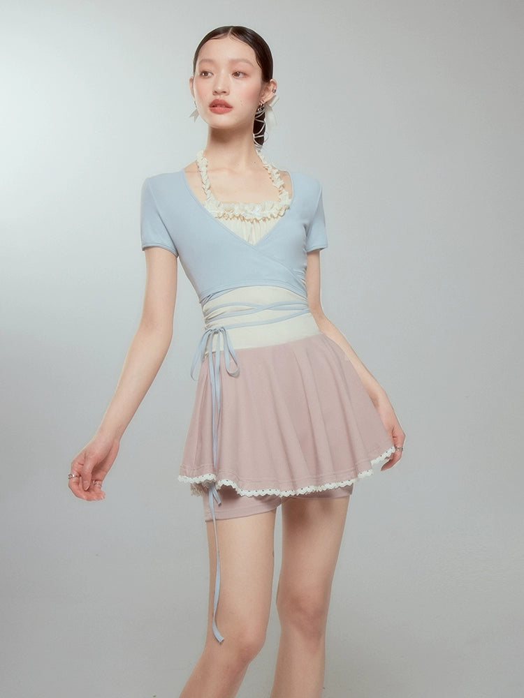 Ballet A-line - Fake Two Piece Shorts