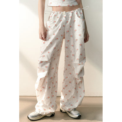 Flower Strap Top & Drawstring Pants