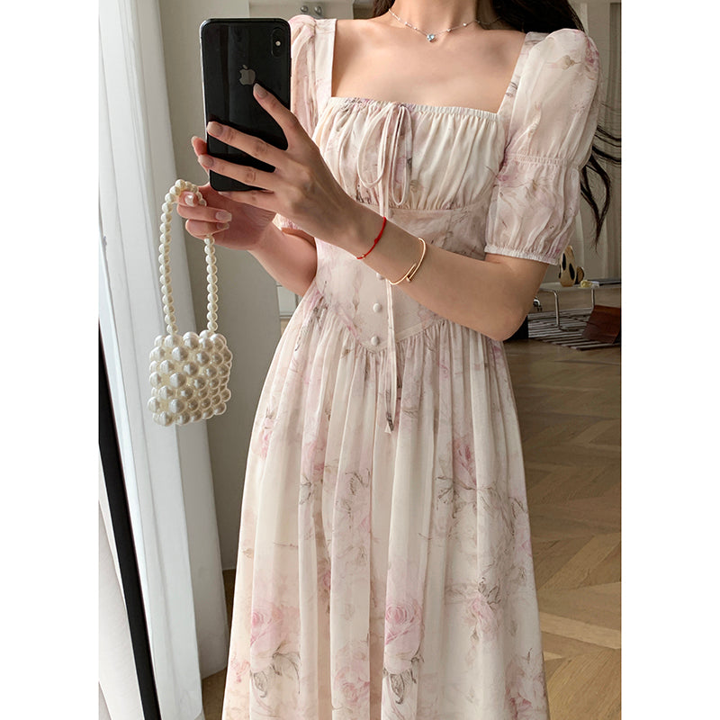 French Tea Lounge Floral Dress