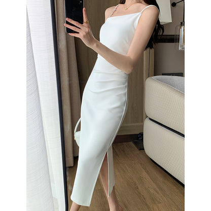 White Strap Long Dress