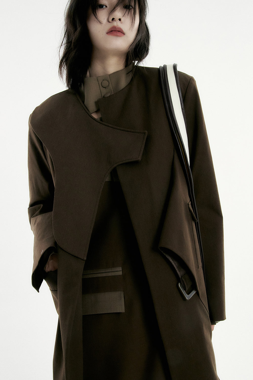 Asymmetrical Brown Coat