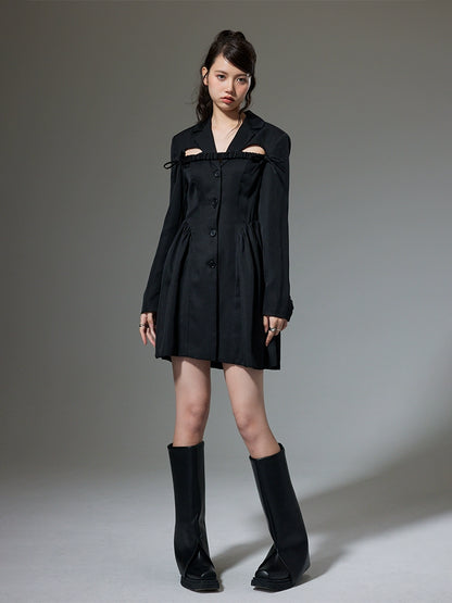 Wrinkle Pulling - Shirt Dress