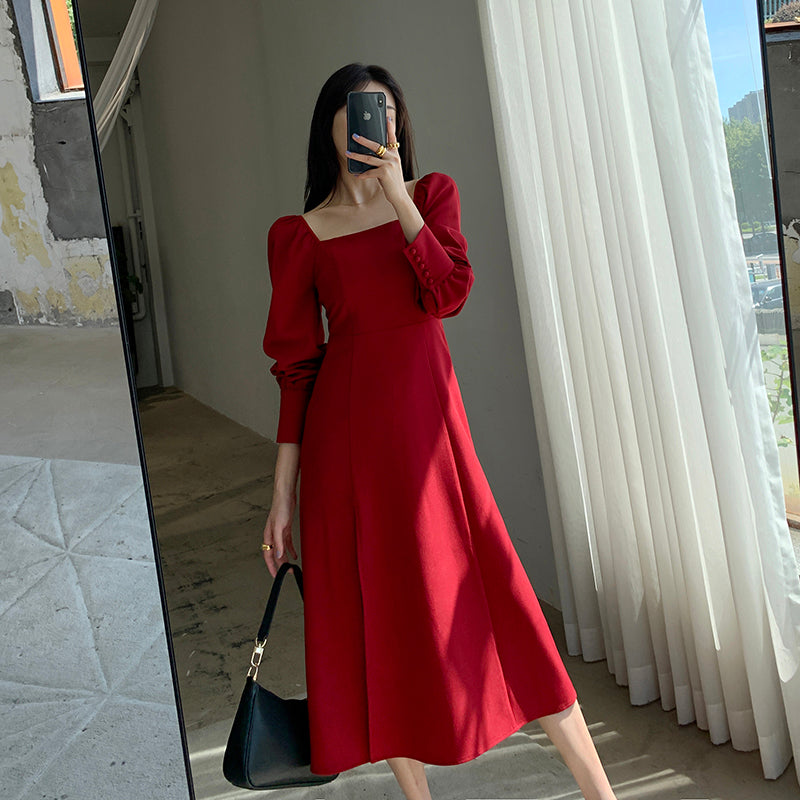 Red Midi Dress - 23 Early Autumn