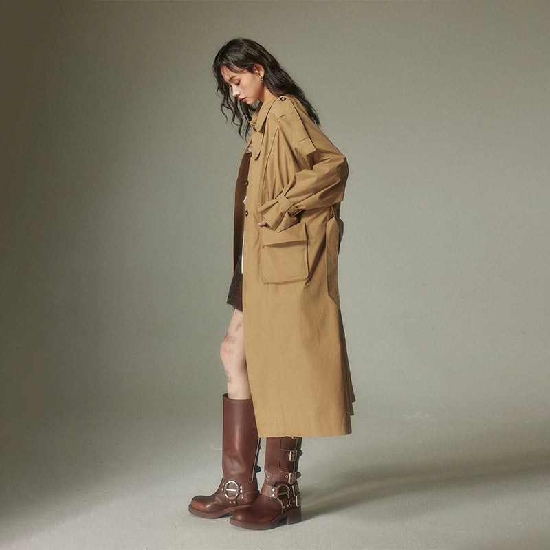 Khaki Retro - British Trench Coat