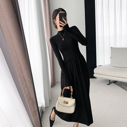 Slim Fit Black Knit Dress