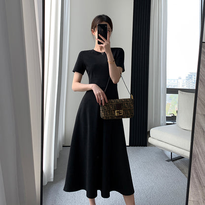 Goddess-style Black Dress