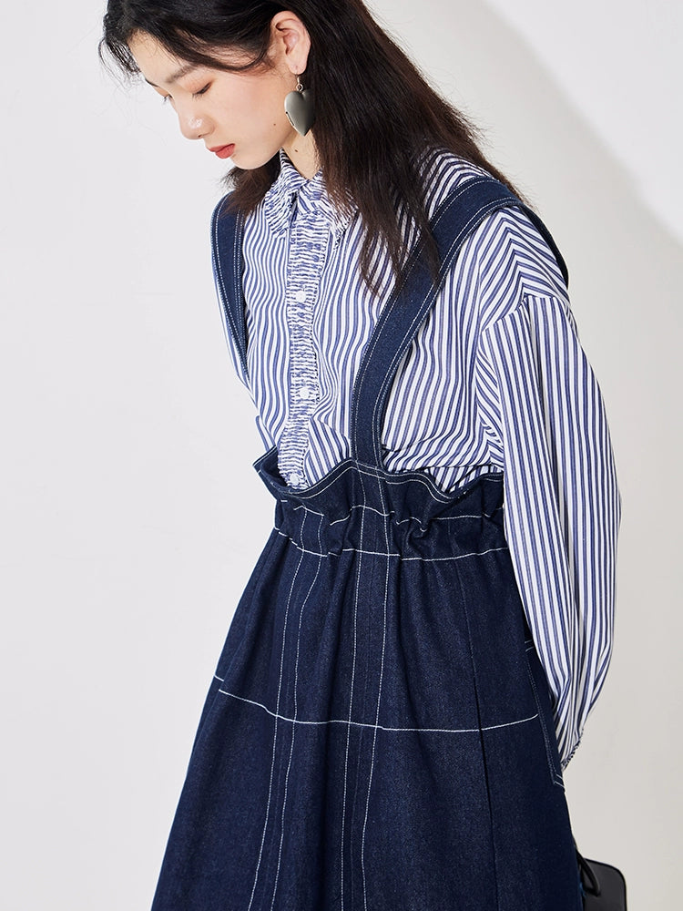 Forever 18 Denim Strap Dress