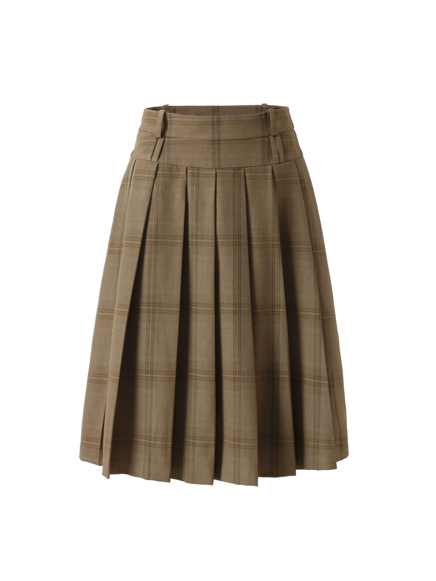 Coffee Double Belt Skirt