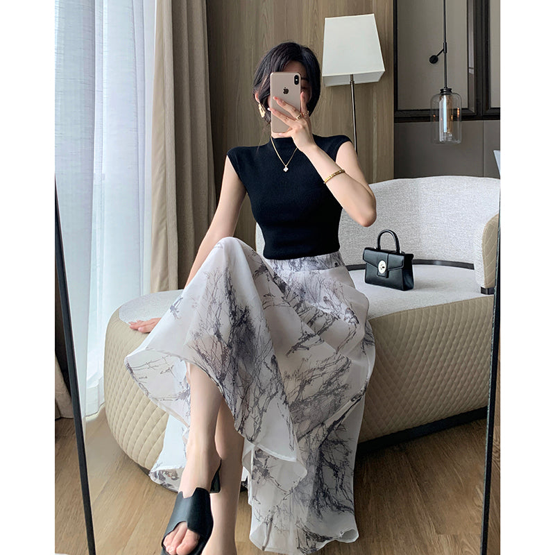 Slimming Organza A-line Skirt