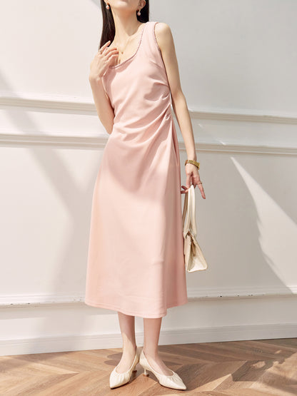 Pink Celebrity Sleeveless Dress