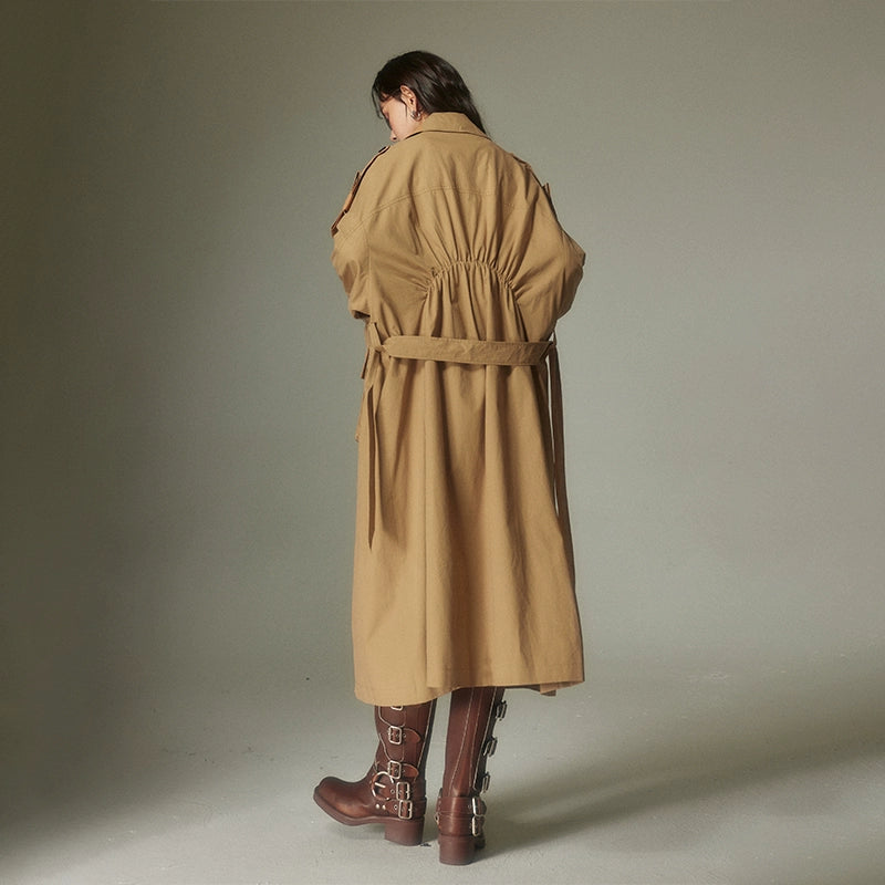 Cappotto retrò khaki retrò