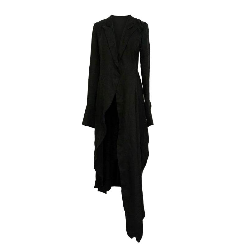 Black Silk Windbreaker: Autumn Elegance