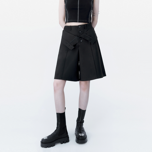 Niche Design: Loose Black Summer Pants