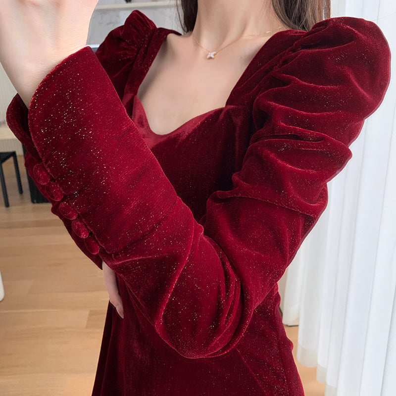 Red Velvet Dress