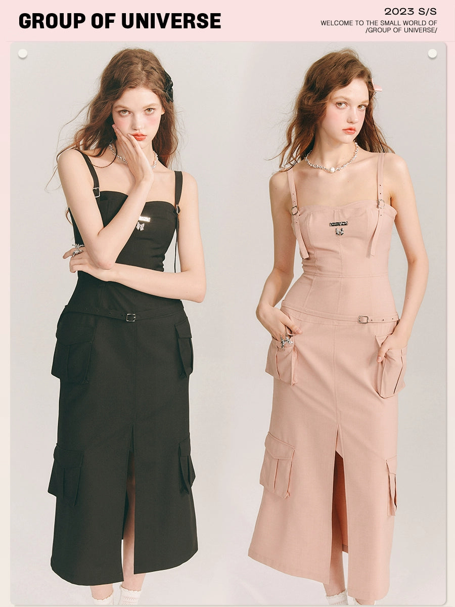 Gentle Rebel - Slimming Suspender Work Dress