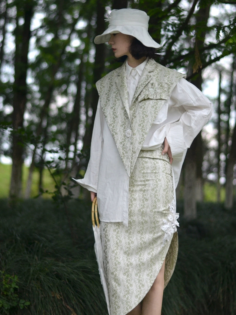 Niche Suit Shawl & Skirt