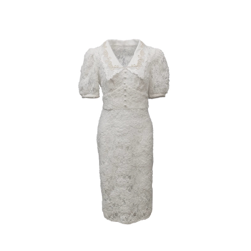 Midsummer Night White Heavy Industry Dress