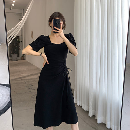 Slimming Black Knit Maxi Skirt