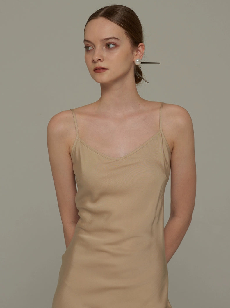 Milk Apricot Oblique Dress