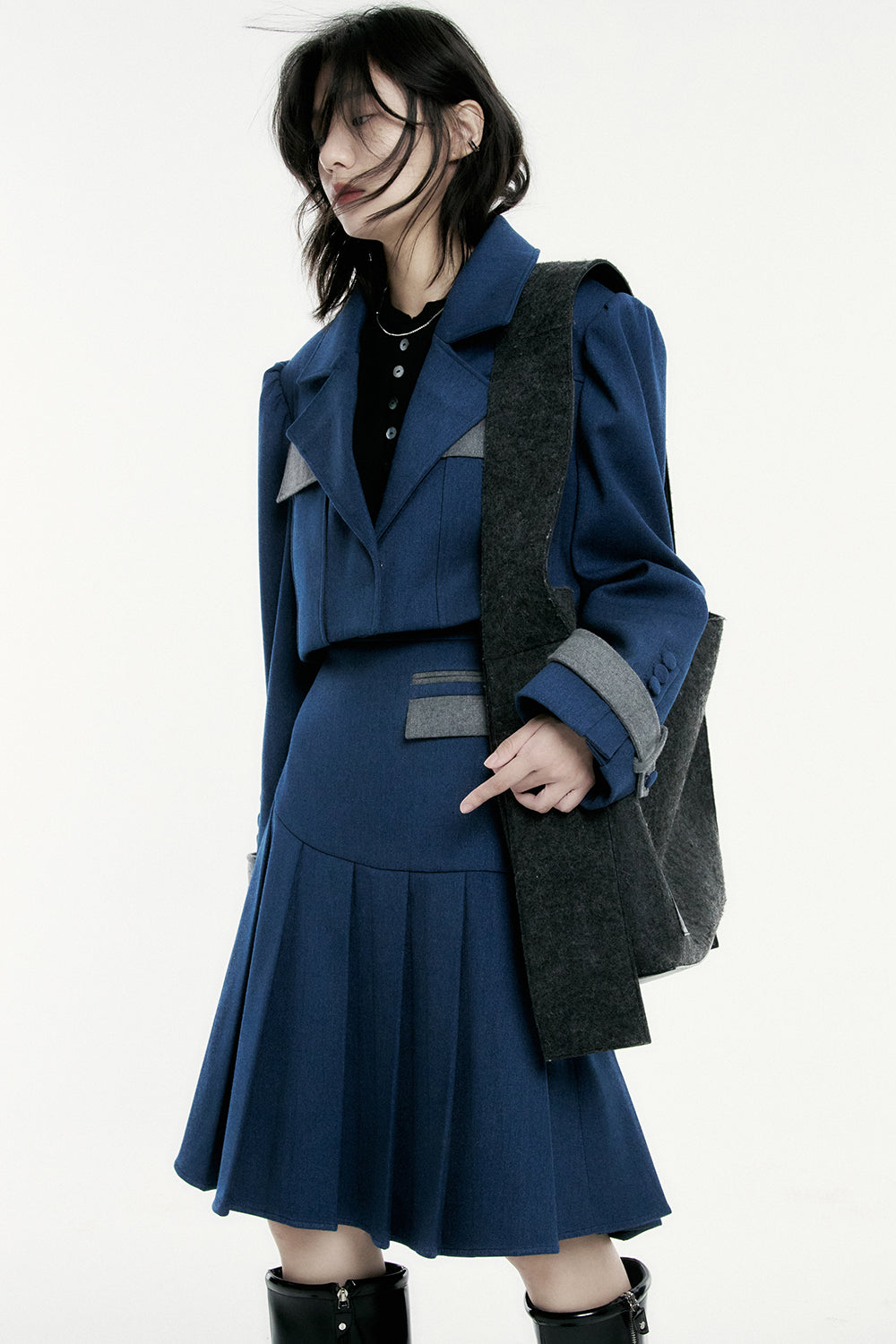 Blue Denim Wool Jacket
